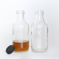 Vanjoin 16oz 500ml Clear Glass BBQ Sauce Bottle With Plastic Cap For Cooking